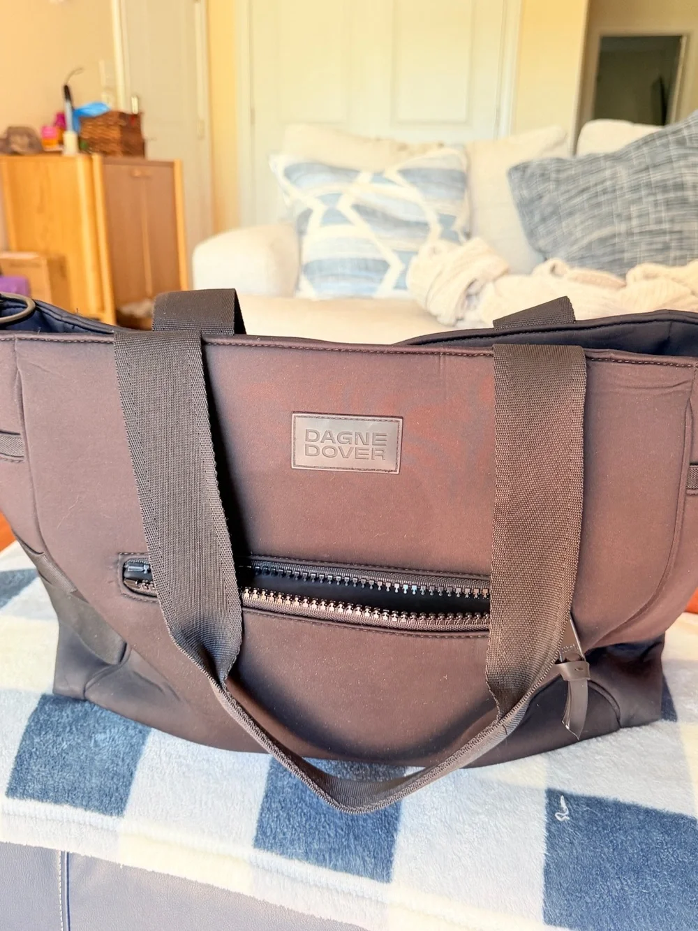 Dagne Dover Onyx Black Neoprene Diaper Tote
